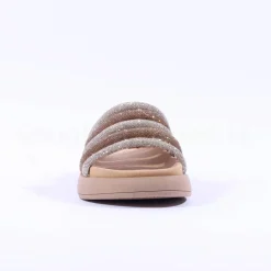 Women Gabor Abbott Glitter Strap Mule Sandal - Gold Shimmer