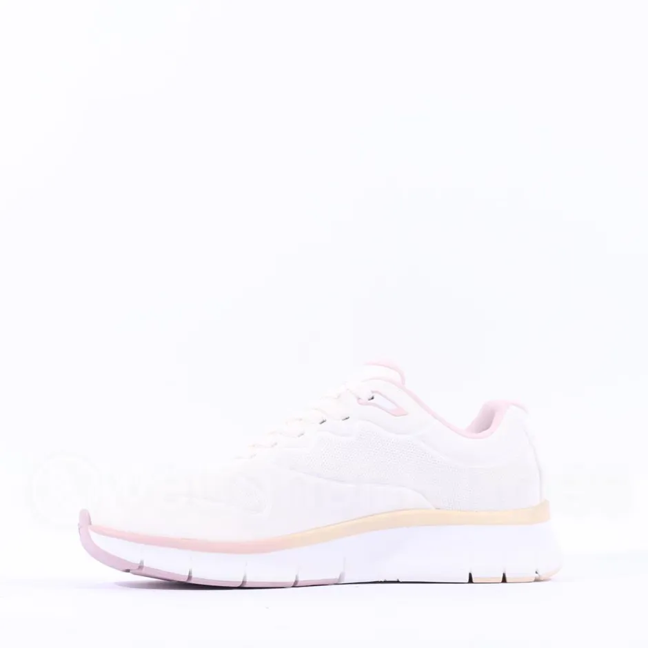 Women Tamaris Activa Lightweight Lace Trainer - White Pink
