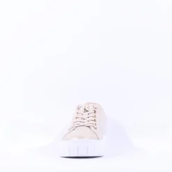 Women Marco Tozzi Ago Bungee Lace Trainer - Beige Metallic Combi