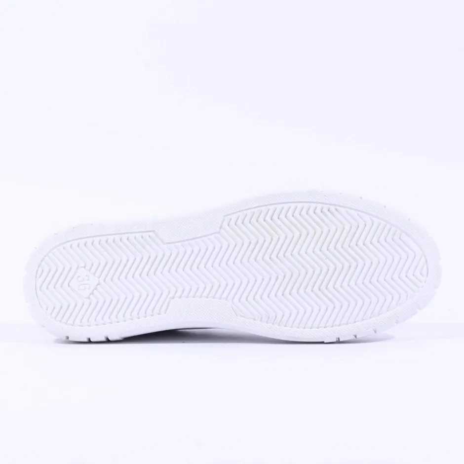 Women Marco Tozzi Ago Bungee Lace Trainer - White Combi