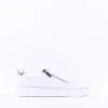 Women Marco Tozzi Ago Hex Sole Side Zip - White Silver