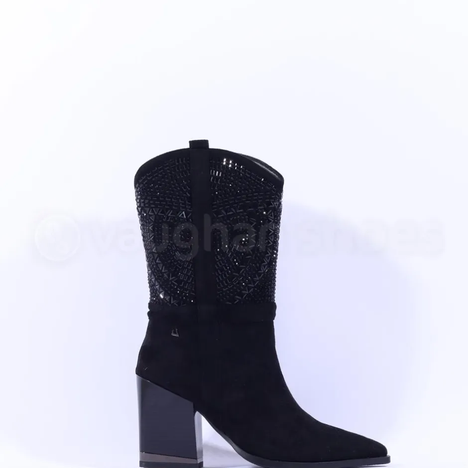 Women Una Healy Aint No Sunshine Mid Calf Boot - Black Sparkle