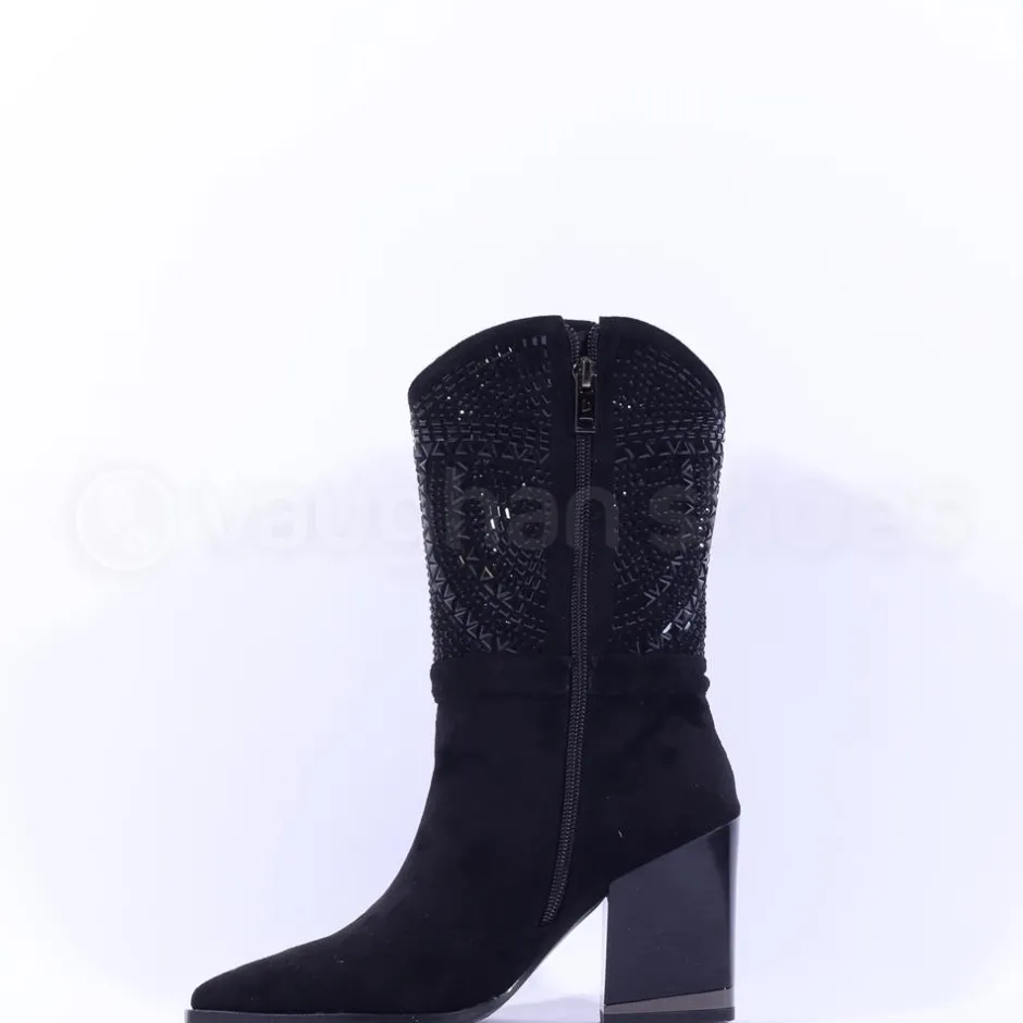 Women Una Healy Aint No Sunshine Mid Calf Boot - Black Sparkle