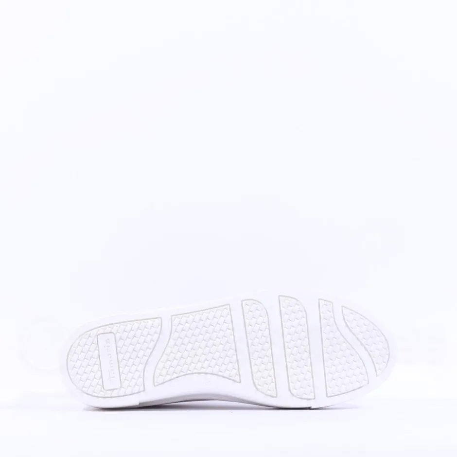 Women Tamaris Alexia Platform Laced Trainer - Pearl