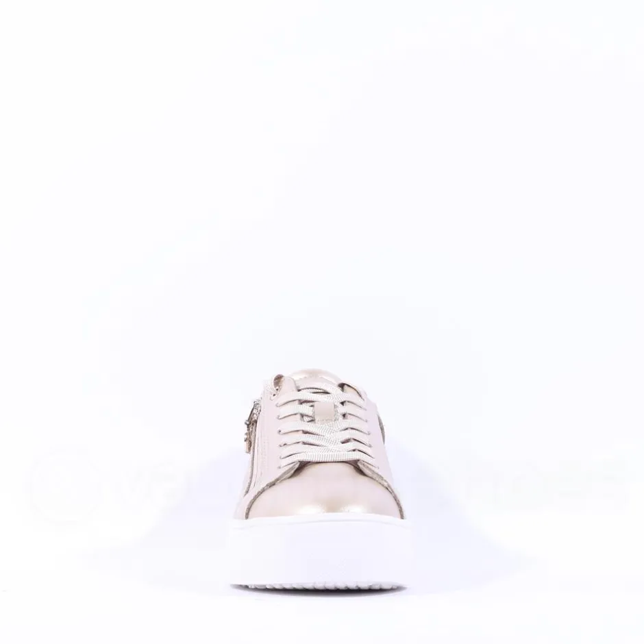 Women Tamaris Alexia Platform Sidezip Trainer - Gold