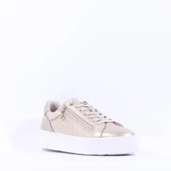 Women Tamaris Alexia Platform Sidezip Trainer - Gold