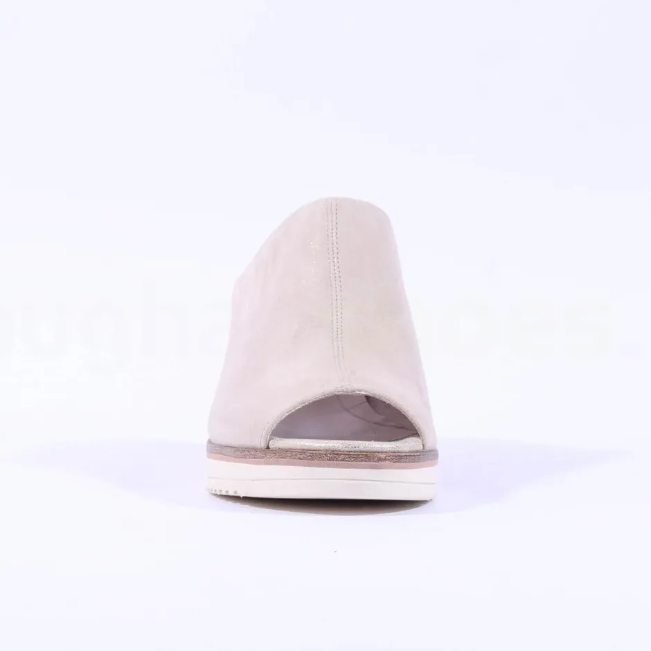 Women Tamaris Alis Covered Peeptoe Wedge - Champagne