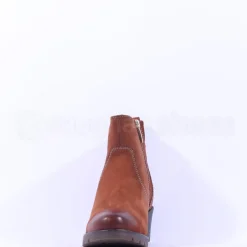 Women Tamaris Alisa Block Heel Ankle Boot - Cognac Nubuck