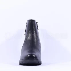 Women Tamaris Alisa Block Heel Ankle Boot - Black Leather