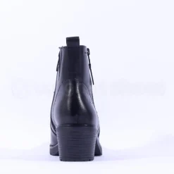 Women Tamaris Alisa Block Heel Ankle Boot - Black Leather