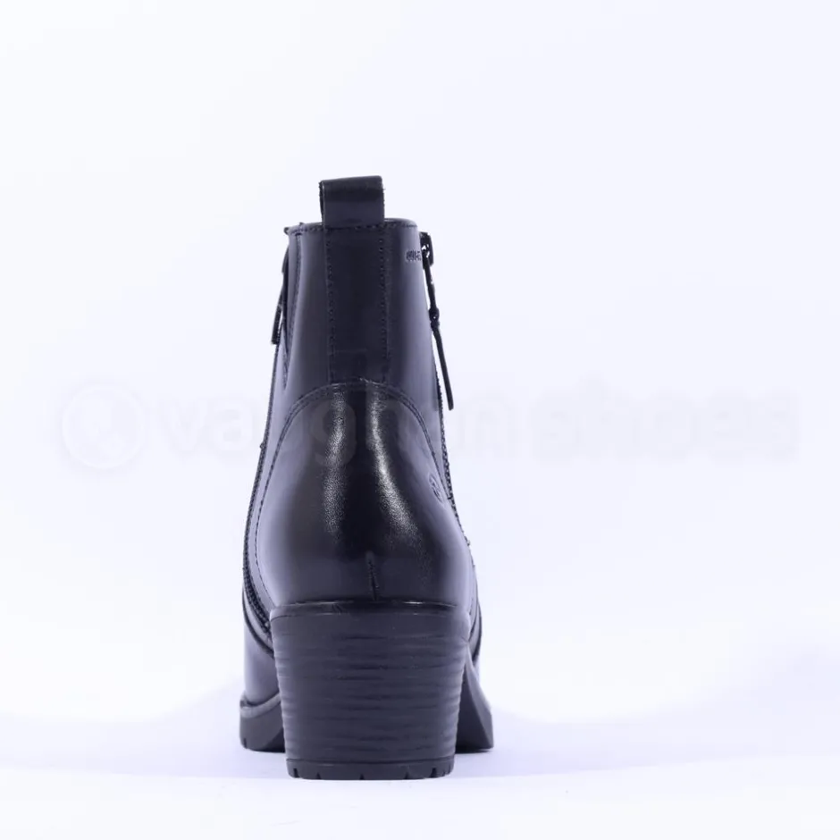 Women Tamaris Alisa Block Heel Ankle Boot - Black Leather
