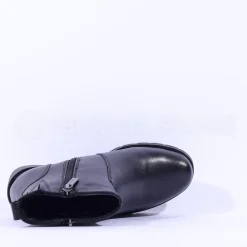 Women Tamaris Alisa Block Heel Ankle Boot - Black Leather