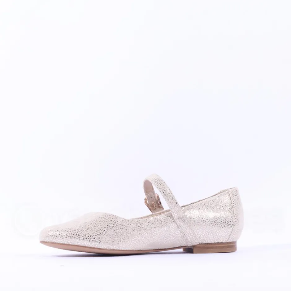 Women Caprice Alisa Low Strap Shimmer Pump - Light Gold