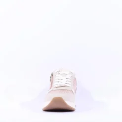 Women Tamaris Almina Multi Side Zip Trainer - Ivory Structure