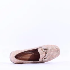Women Tamaris Almira Aztec Block Heel Loafer - Bronze