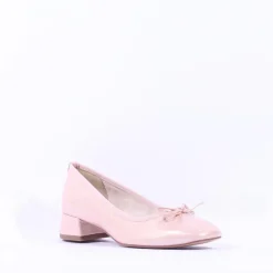 Women Tamaris Almira Bow Tie Block Heel Pump - Powder