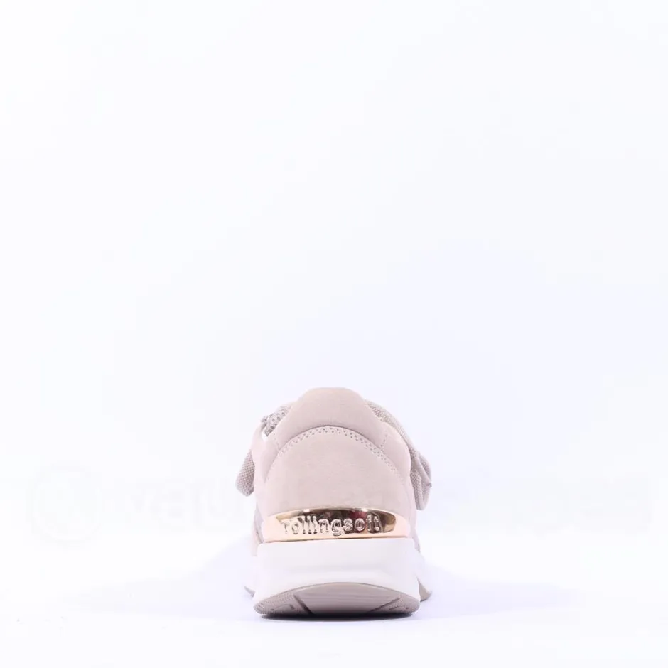 Women Gabor Aloe Rolling Soft Mesh Trainer - Beige Gold