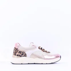 Women Tamaris Altina Multi Laced Trainer - Pink Leopard