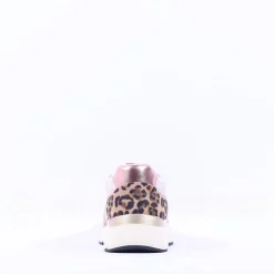 Women Tamaris Altina Multi Laced Trainer - Pink Leopard