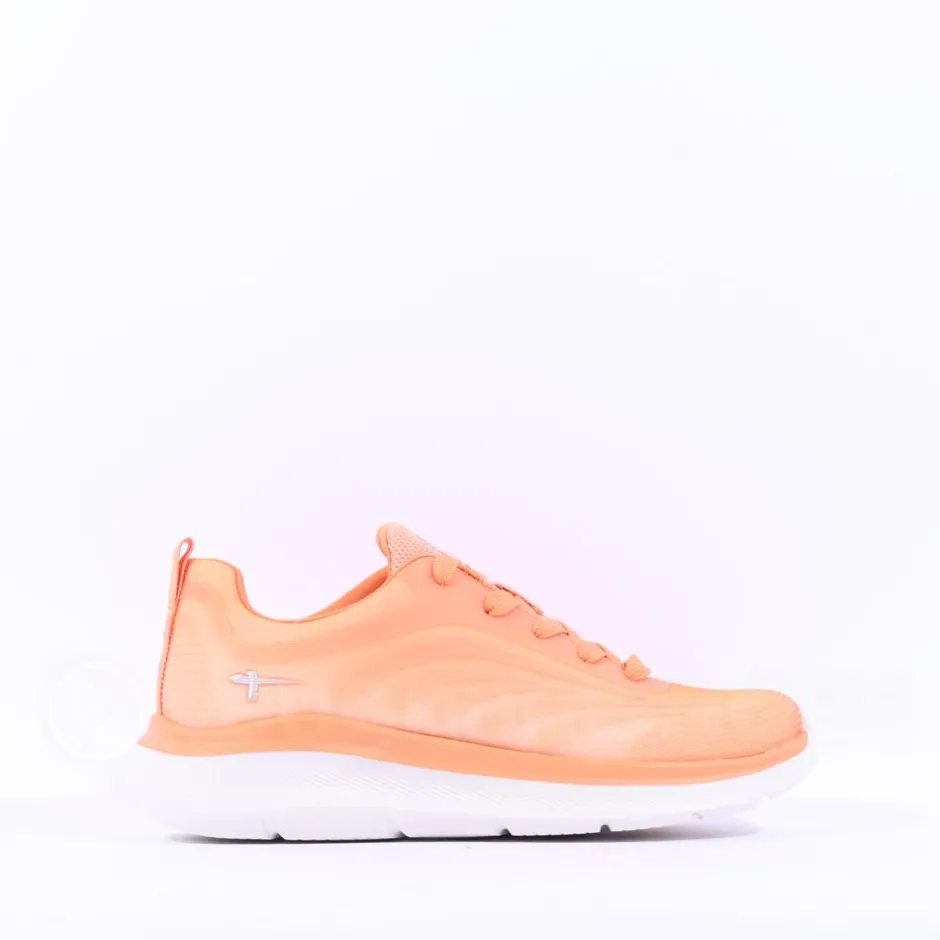 Women Tamaris Amelie Athleisure Wedge Trainer - Orange