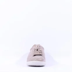 Women Gabor Amulet Laced Casual Shoe - Beige Metallic