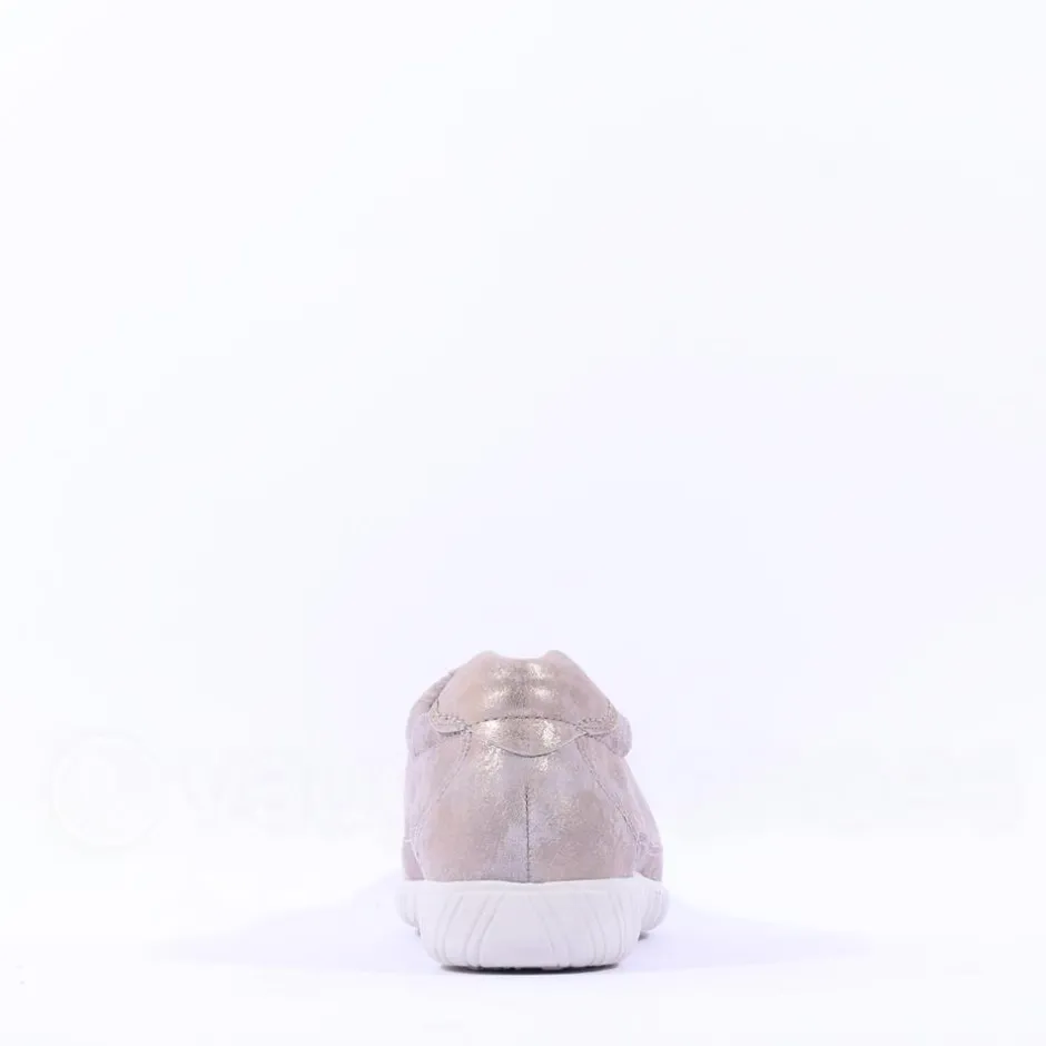 Women Gabor Amulet Laced Casual Shoe - Beige Metallic