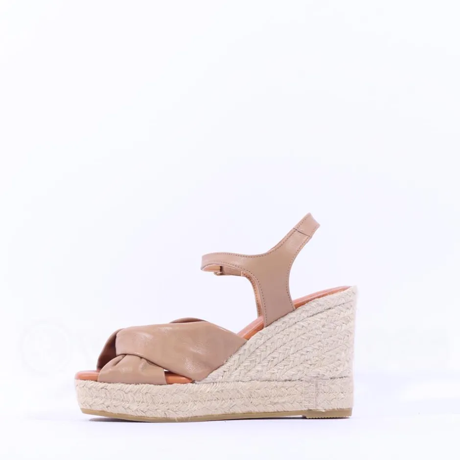 Women Wonders Anakena Espadrille Wedge - Mocha Leather