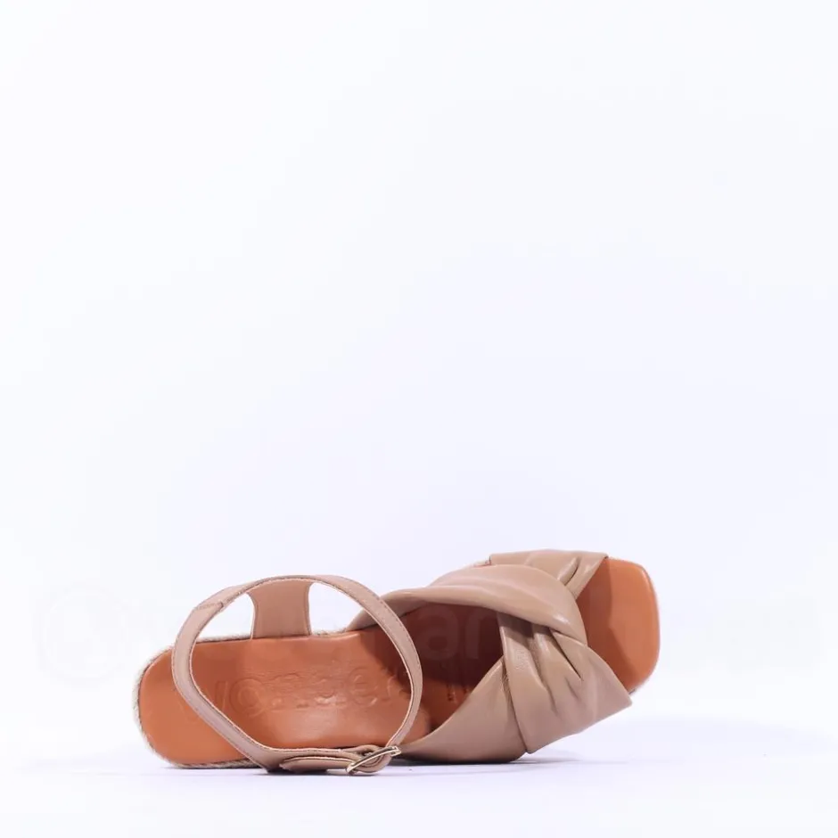 Women Wonders Anakena Espadrille Wedge - Mocha Leather