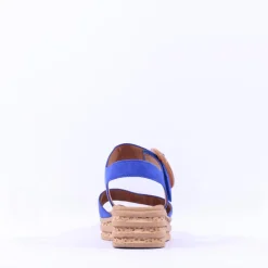 Women Gabor Andre Ring Buckle Layered Sandal - Blue Suede