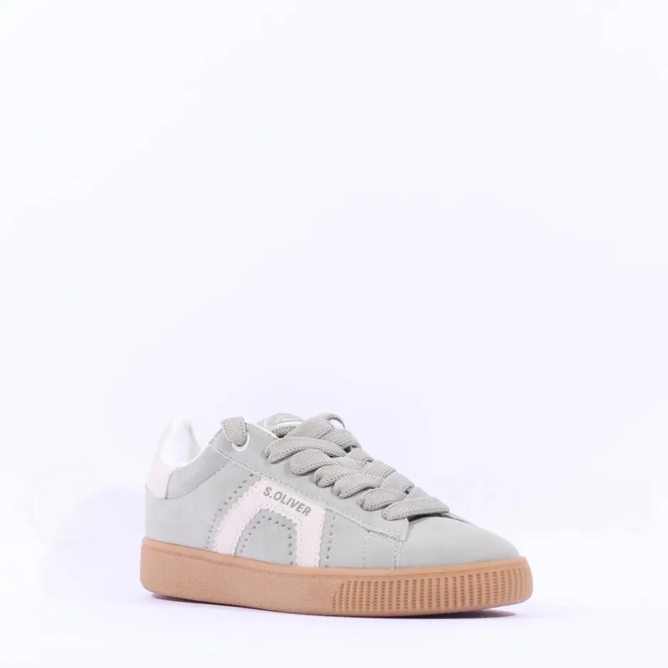 Women S.Oliver Anna Thick Lace Gumsole Trainer - Pistachio