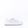 Women Ara Osaka Side Zip Lace Trainer - White Silver Print