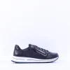 Women Ara Osaka Side Zip Lace Trainer - Navy White