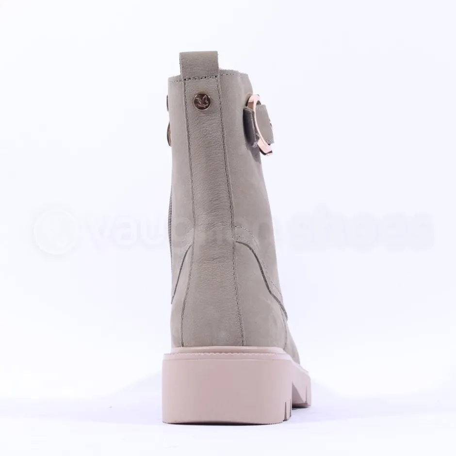 Women Caprice Arabella Buckle Strap Lace Boot - Khaki