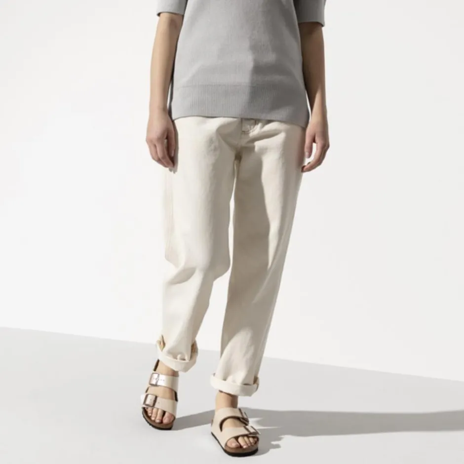 Women Birkenstock Arizona Birko Flor - Graceful Pearl White