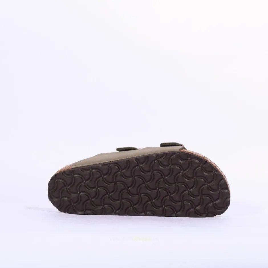 Women Birkenstock Arizona Birko-Flor - Nubuck Stone