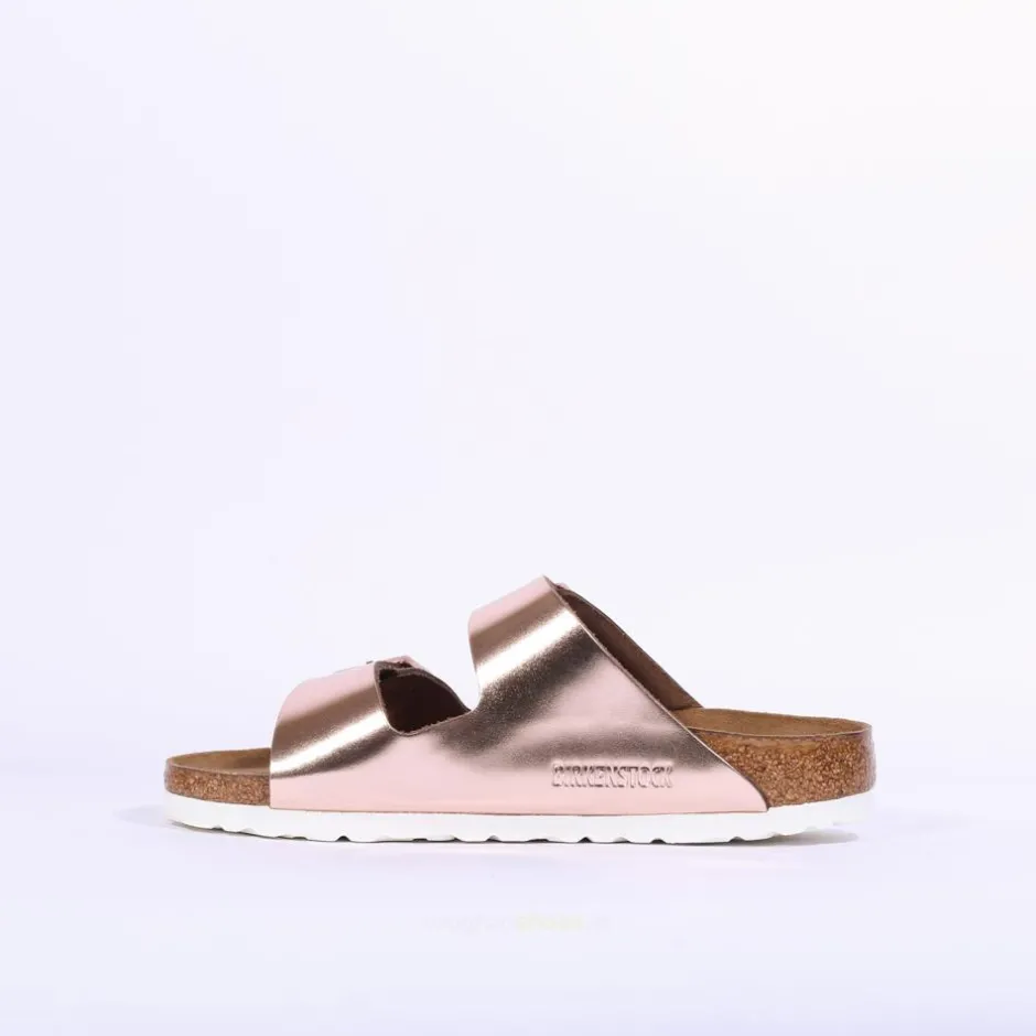 Women Birkenstock Arizona Soft Footbed - Metallic Copper