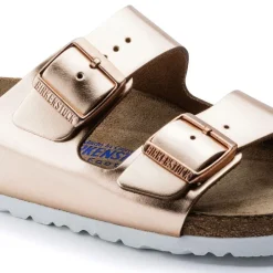 Women Birkenstock Arizona Soft Footbed - Metallic Copper