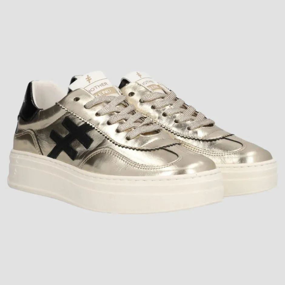 Women Another Trend Athletic Platform Trainer - Gold Black