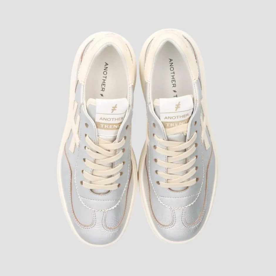 Women Another Trend Athletic Platform Trainer - Silver Cream