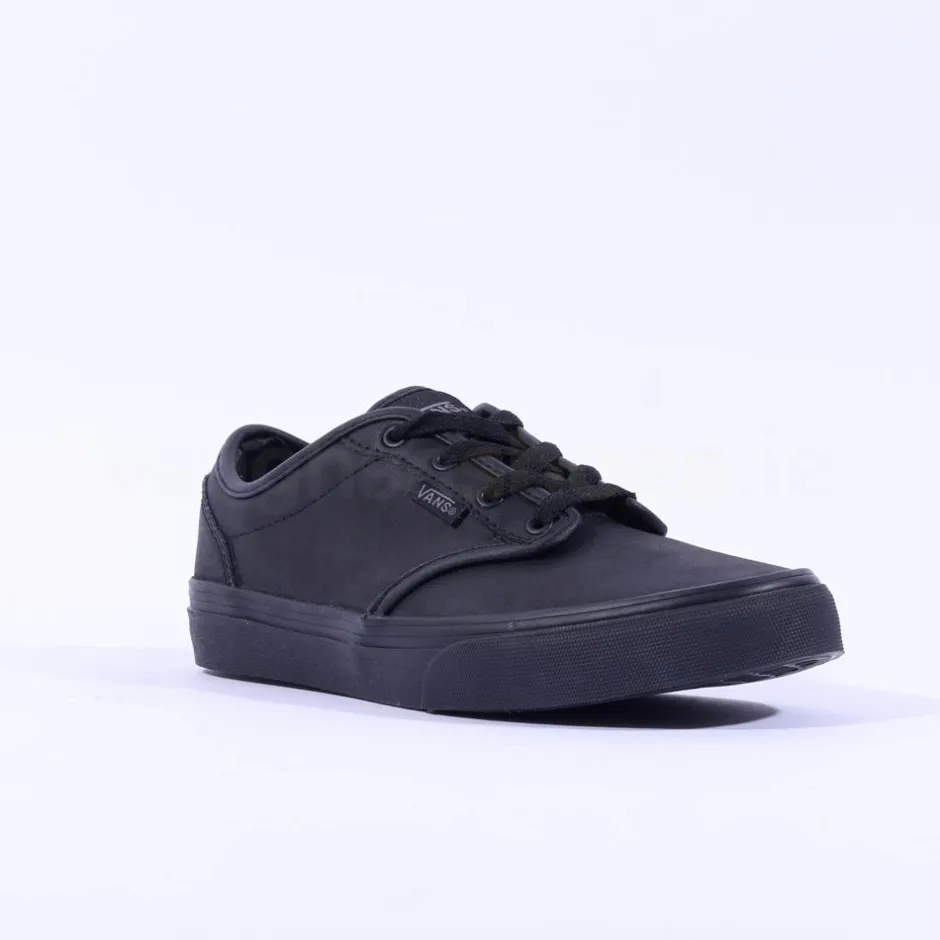 Women Vans Atwood Black Leather Laced - Black