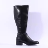Women Tamaris Baku Knee High Boot - Black Leather