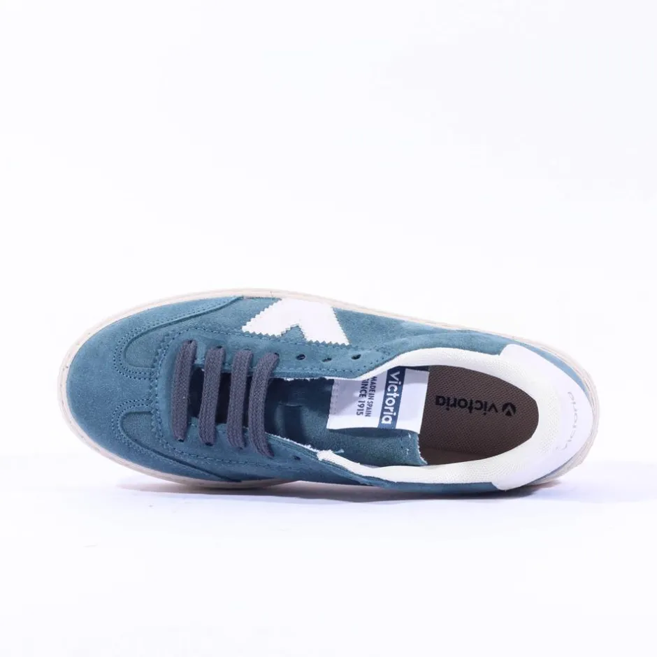Women Victoria Barcelona Platform Laced T Toe - Petrol