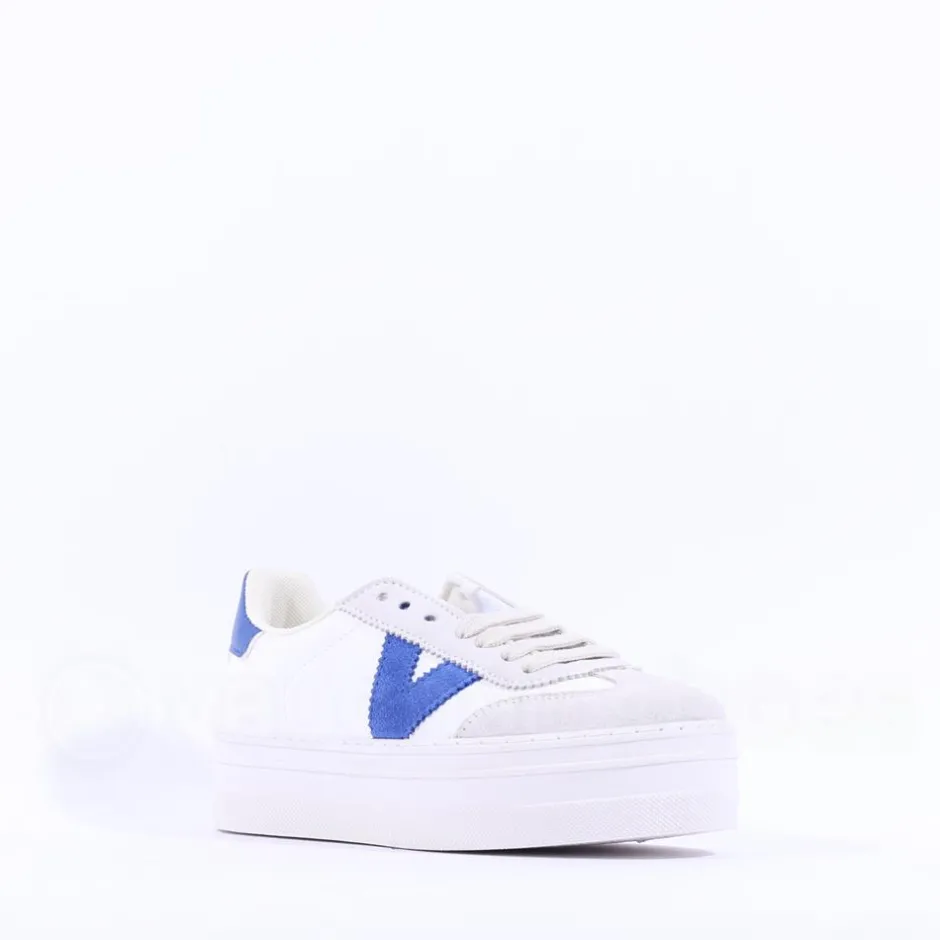Women Victoria Barcelona Platform Suede T Toe - Royal