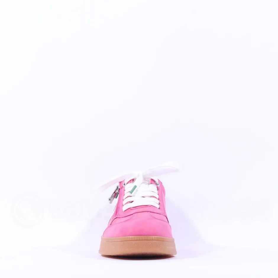 Women Marco Tozzi Bargi Sidezip Gum Trainer - Pink Green