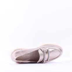 Women Marco Tozzi Bello Chunky Slip On Loafer - Platinum