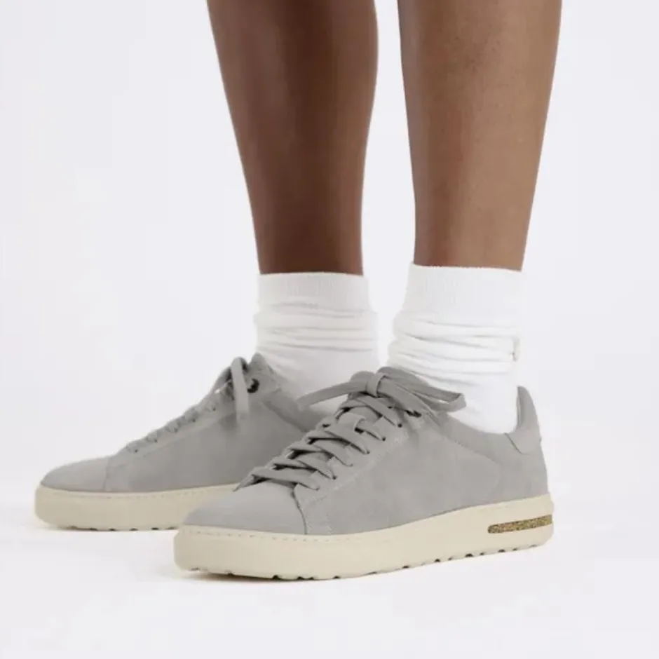Women Birkenstock Bend Low Suede Trainer - Stone Coin