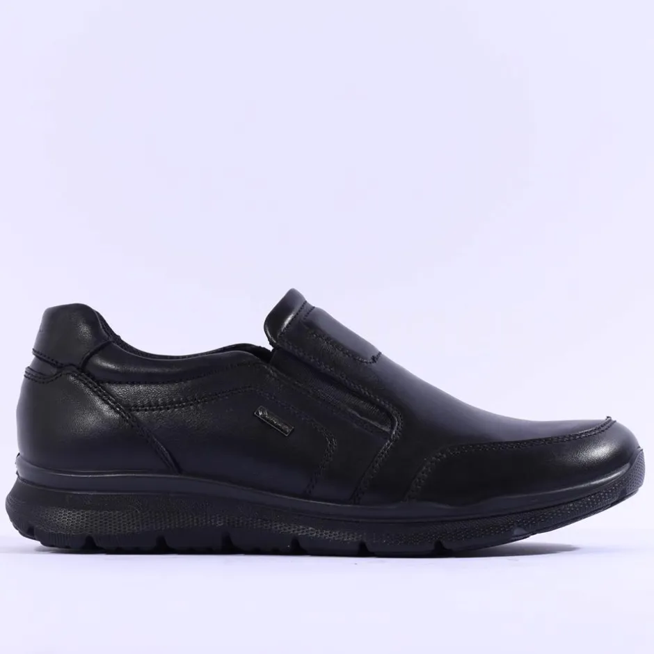 Ara Men Benjo Goretex Slip On Shoe - Black Leather