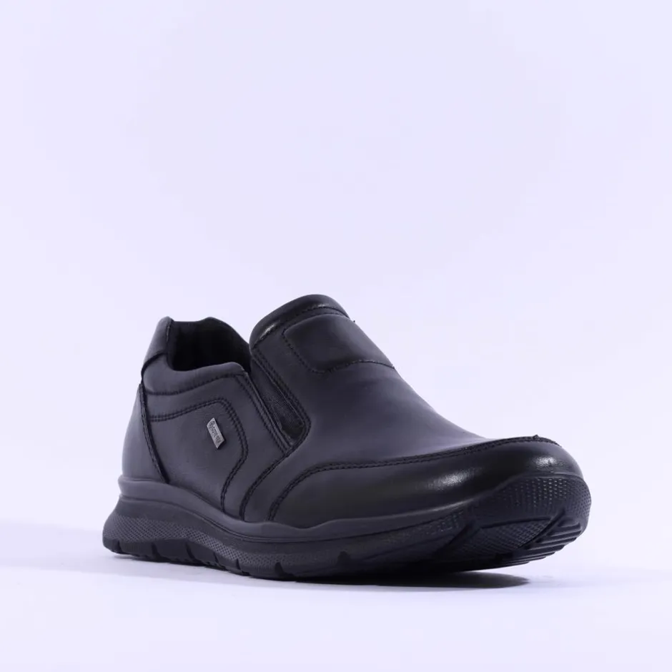 Ara Men Benjo Goretex Slip On Shoe - Black Leather