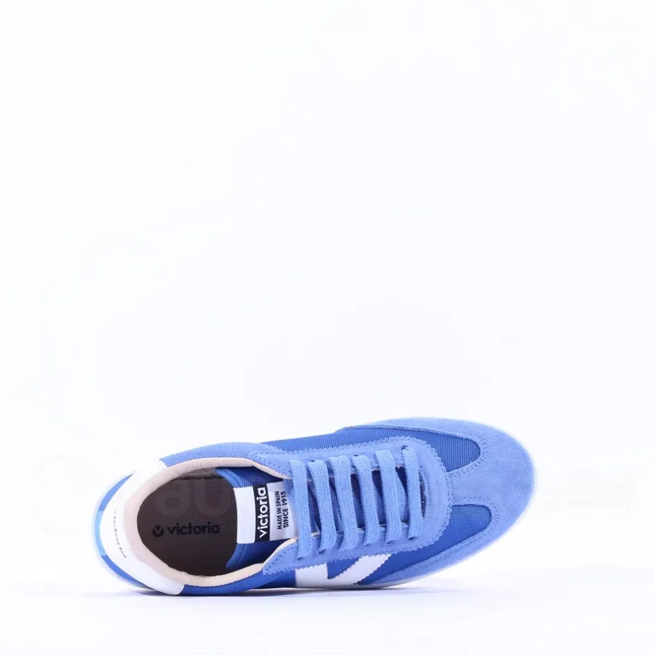 Women Victoria Berlin Laced Mesh T Toe Trainer - Azul