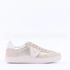 Women Victoria Berlin Laced T Toe Trainer - Gold